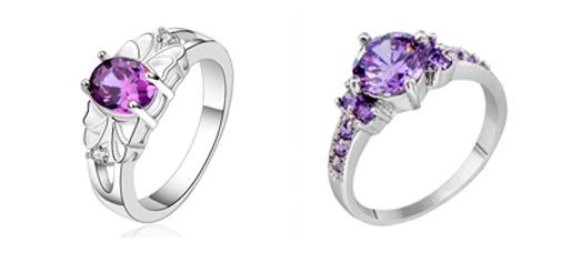 anillos de plata con amatistas, joyas online